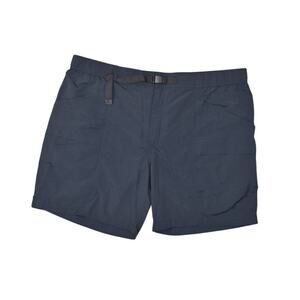 NEW Eddie Bauer Men's 2XL Black Nylon Bermuda Ripstop Tech Shorts Zip Solid